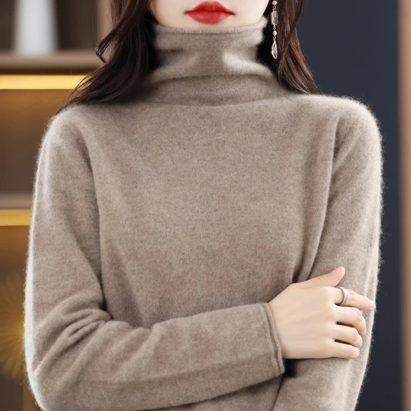 Lune London | Luxe Cashmere Pullover Women Soft Roll Neck Sweater Warm & Stylish