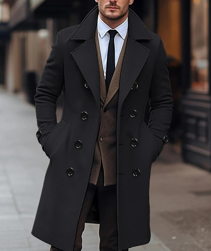 Lune London | Elegant Men's Double-Breasted Coat