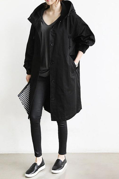 Lune London | Hooded trench coat for women