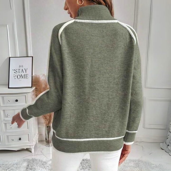 Lune London | Turtleneck pullover - Loose fit - Long sleeves - Contrast details