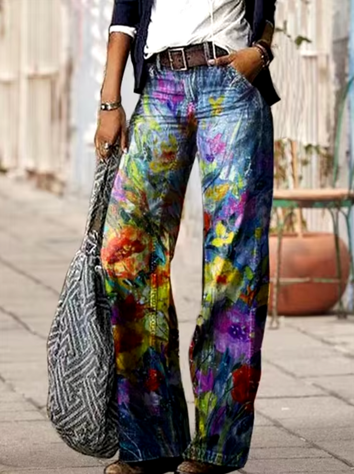 Lune London | Printed Cotton Jeans