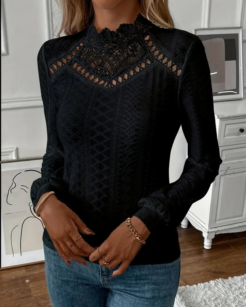 Lune London | Lace Round Neck Long Sleeve