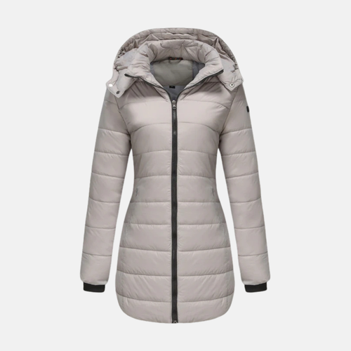 Lune London | Longer padded coat - Insulated quilted design - Two-way zipper - With hood