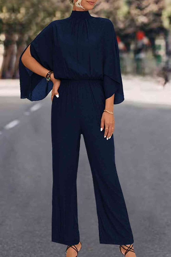 Lune London | Overall with Stand-Up Collar and Slit Sleeves and Tie Back