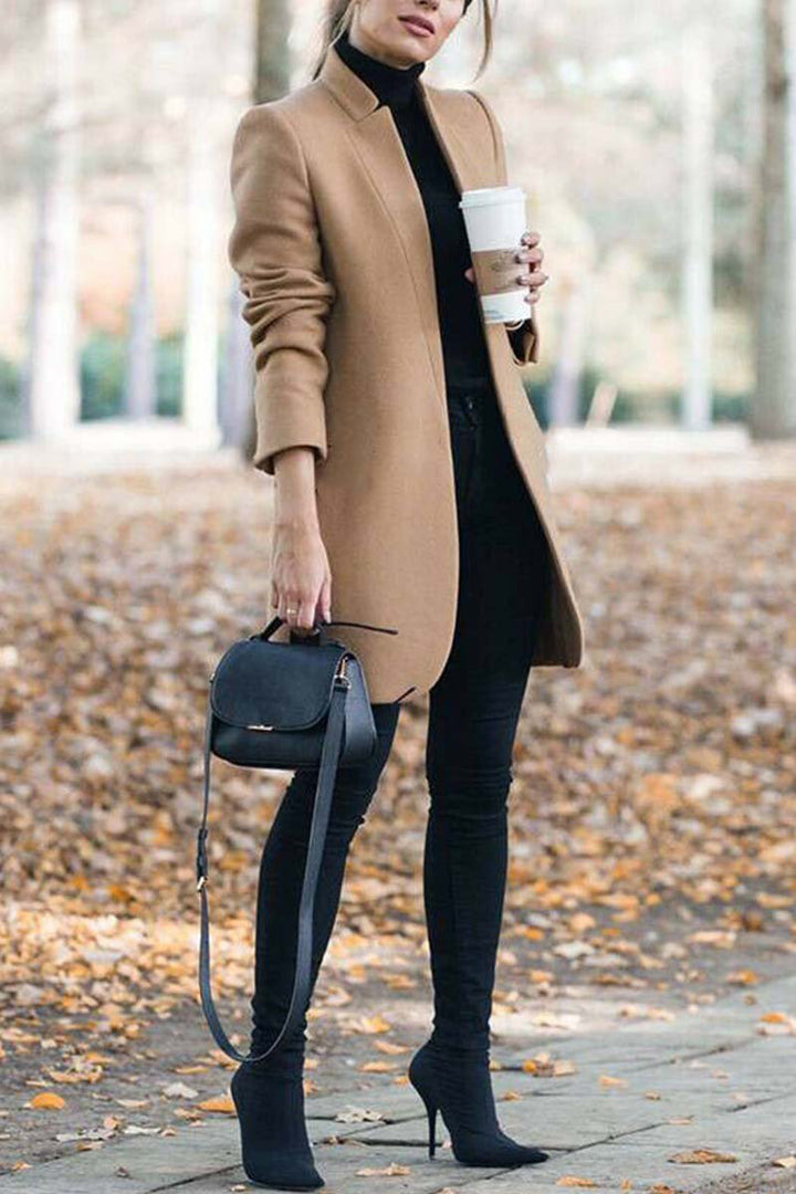 Lune London | Elegant coat with stand-up collar