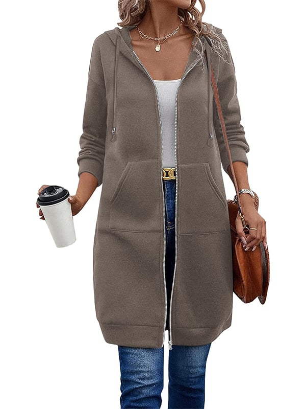 Lune London | Long hooded jacket with zipper