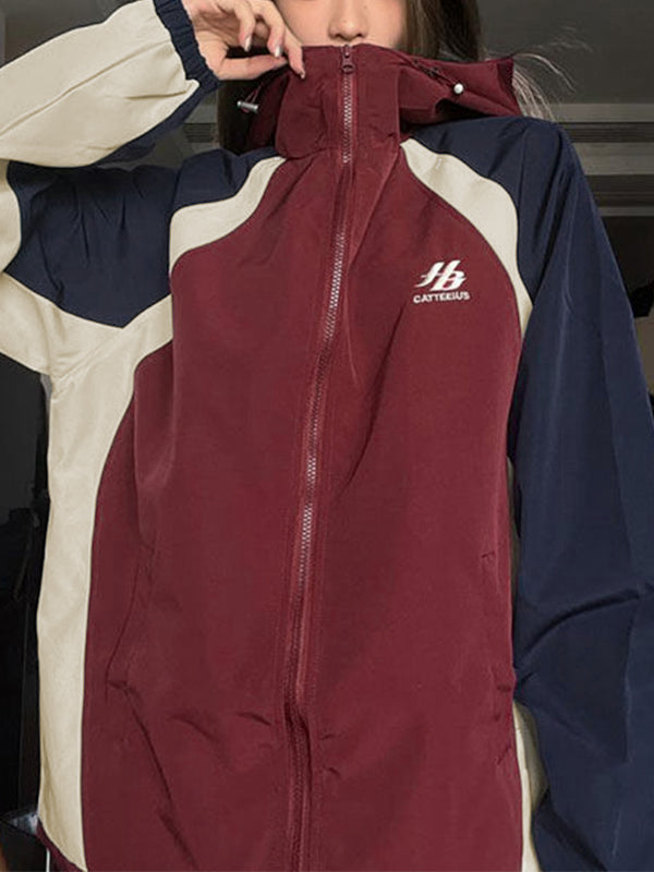 Lune London | Red and Blue Outdoor Block Splice Jacket