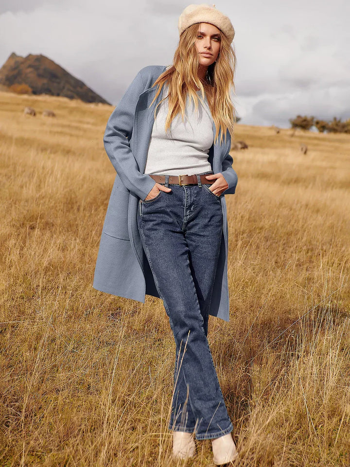 Lune London | Coat - Loose Fit - Knee Length - Wide Lapel - Minimalist Design
