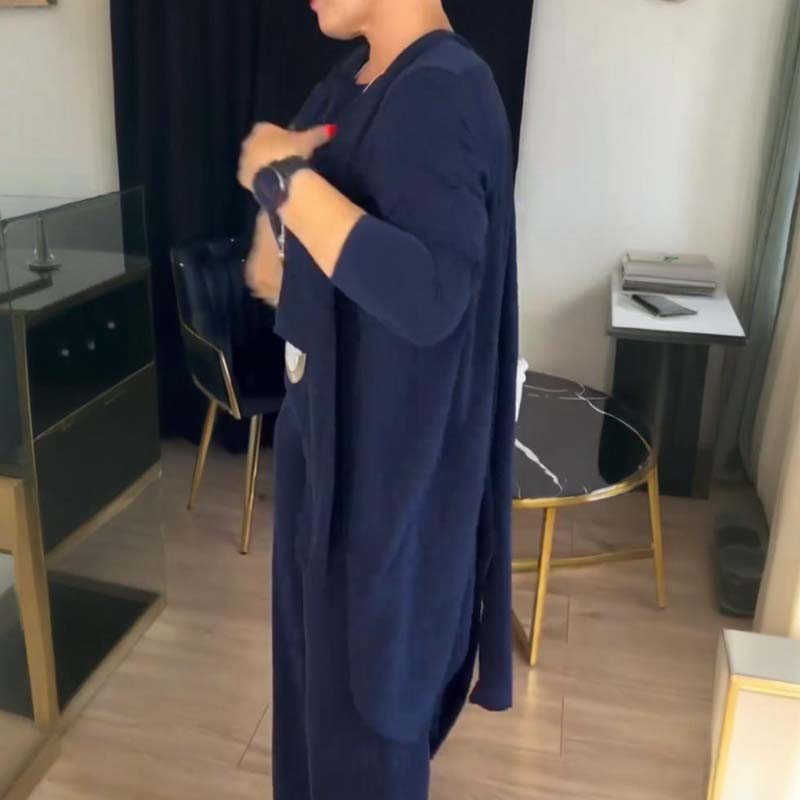 Lune London | Stylish 3-piece set consisting of a long cardigan, top and trousers