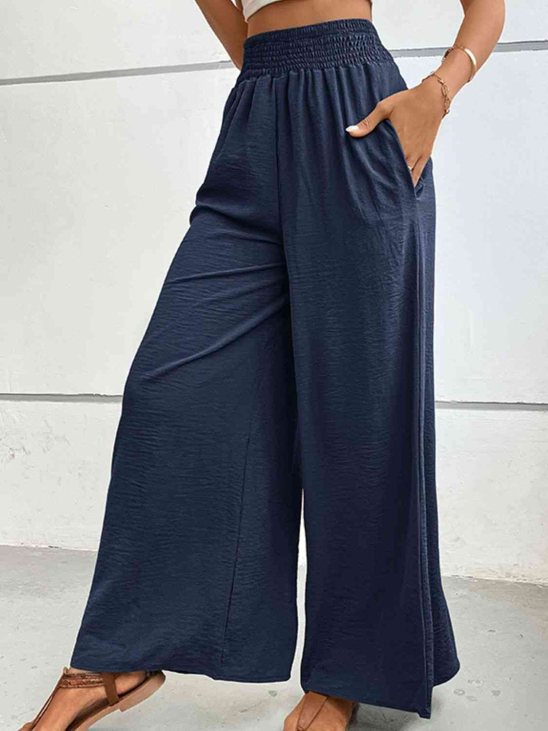 Lune London | Pantalon large avec jambe ample et coupe décontractée