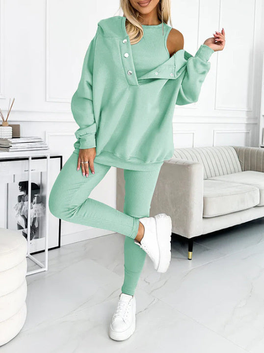 Lune London | 3-piece women's sports set with oversized sweatshirt and slim pants