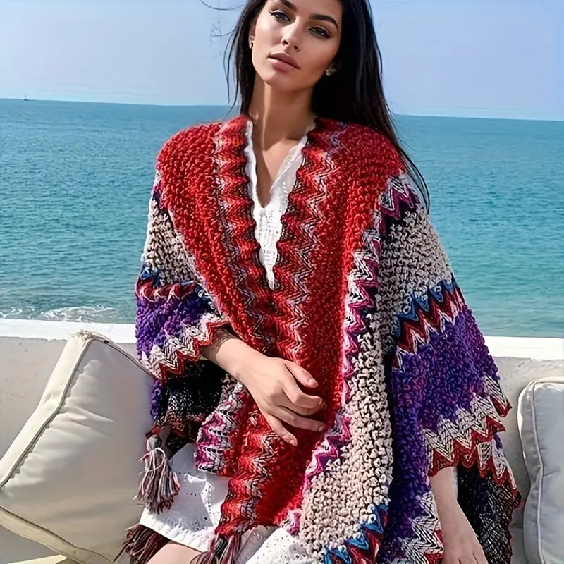 Lune London | Winter Poncho Knit Scarf