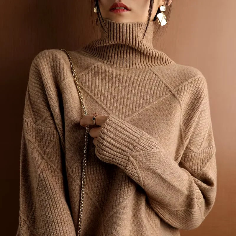 Lune London | Soft, cozy roll neck knit sweater