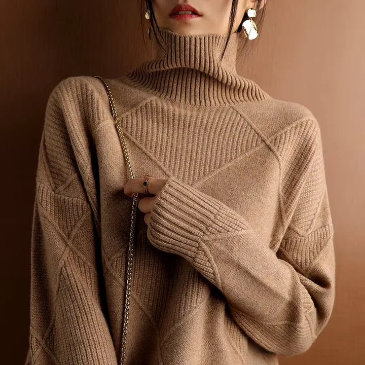 Lune London | Soft, cozy roll neck knit sweater
