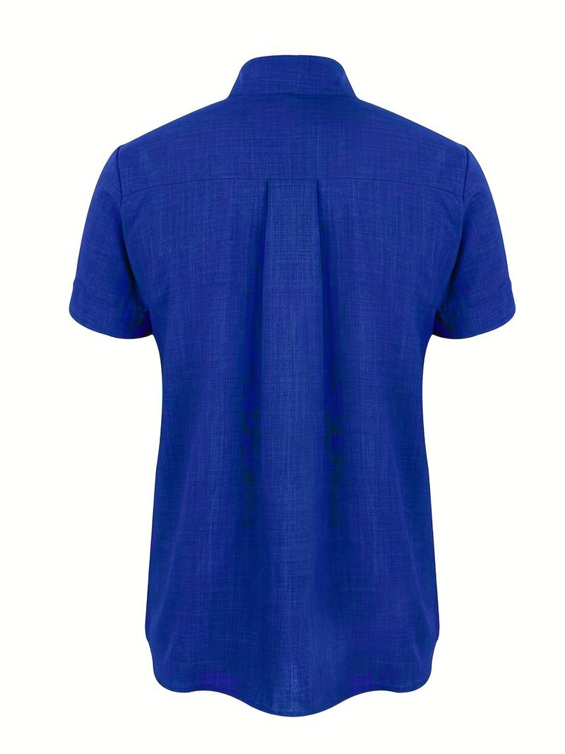 Chic und Stil | Classic Casual Short Sleeve Shirt with Buttons for Men