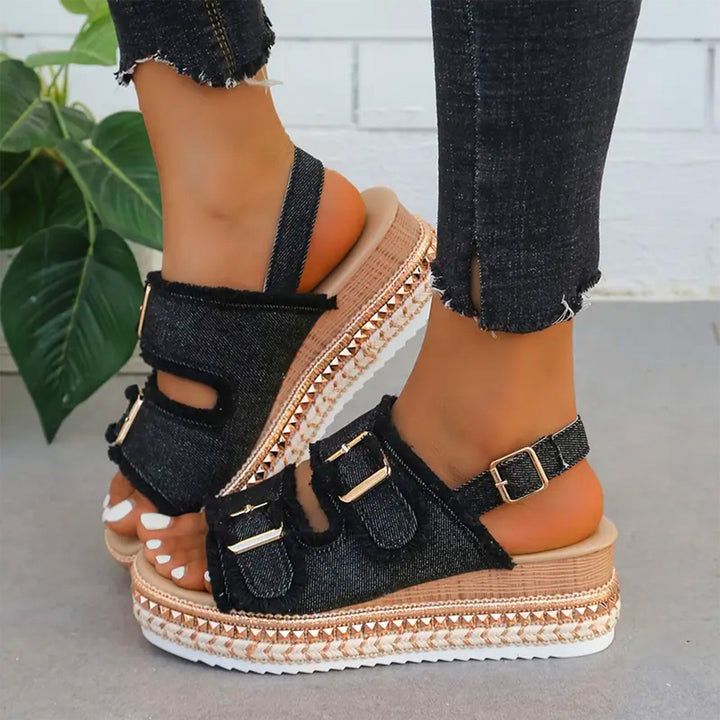 Lune London | Casual Denim Wedges