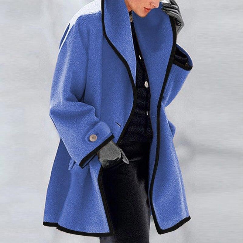 Lune London | Coat - Wool blend - Oversized fit - Draped collar - Long style