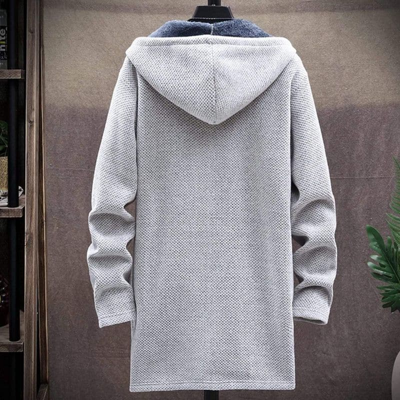 Lune London | Jacket - Wool Blend - Drawstring Hood - Lined and Warm - Zipper & Side Pockets