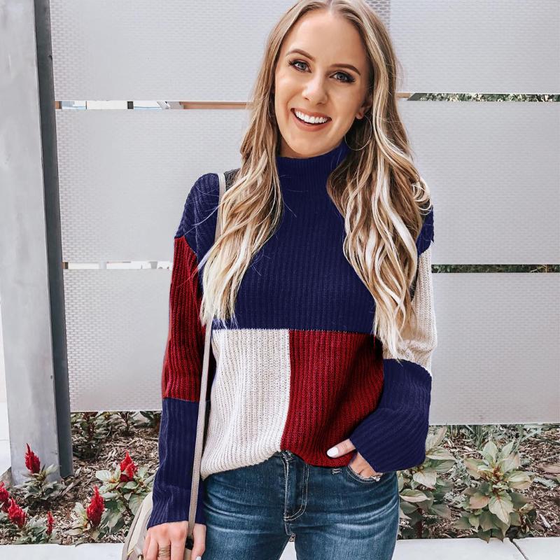 Lune London | Knit Sweater - Oversized Fit - Block Pattern - Soft and Warm