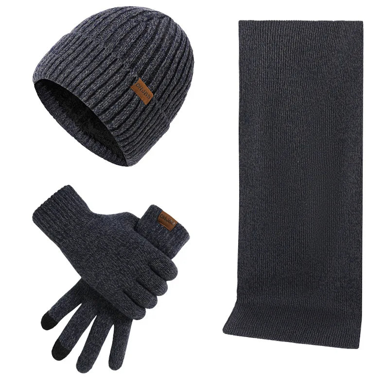 Lune London | Casual Winter Set with Beanie Scarf and Gloves for Men