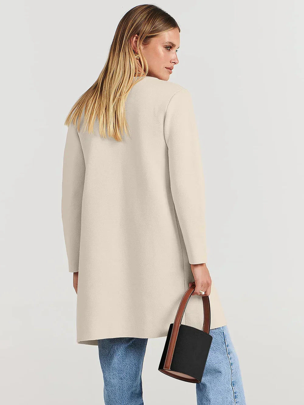 Lune London | Coat - Loose Fit - Knee Length - Wide Lapel - Minimalist Design