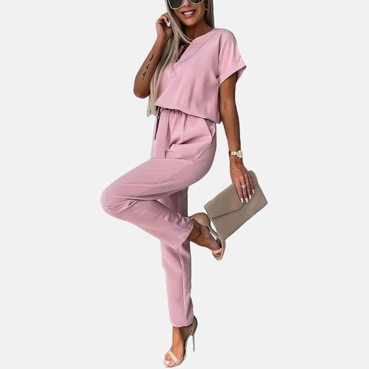 Lune London | Elegant, Festive Short Sleeve Women's Jumpsuit for Summer