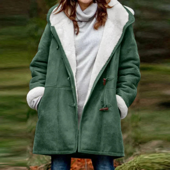 Lune London | Jacket - Loose Fit - Fleece Lining - Mid-Length - Hood - Lace Closure