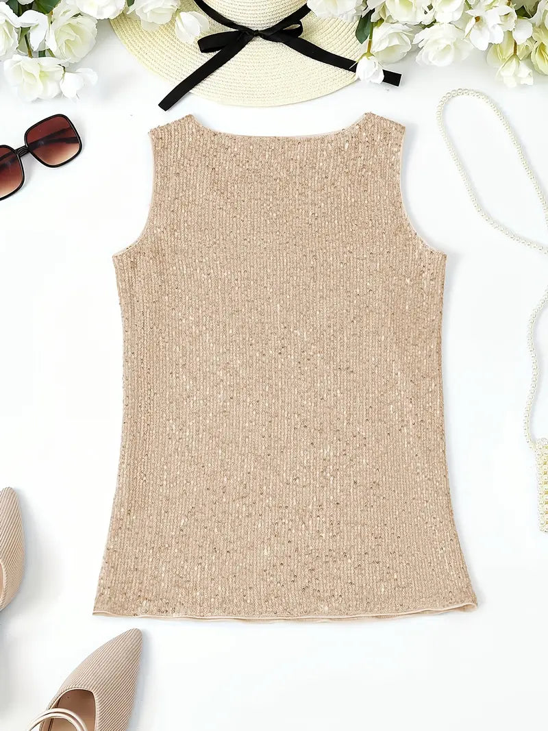 Lune London | Sleeveless Top with Sequins