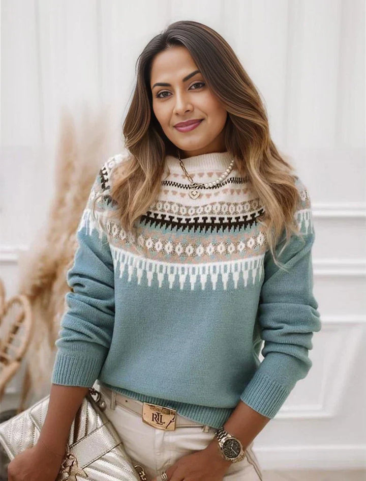 Lune London | Knit sweater - Fair Isle pattern - Round neck - soft and warm