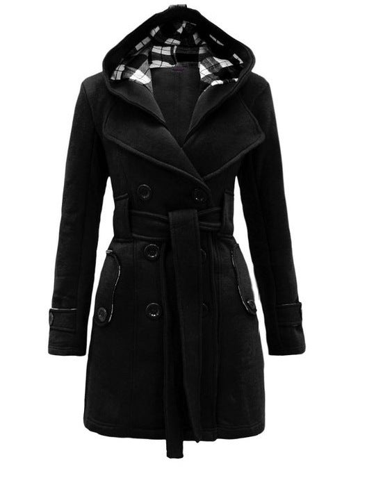 Women Elegant and Comfortable Short Transition Jacket with Hood Lune London