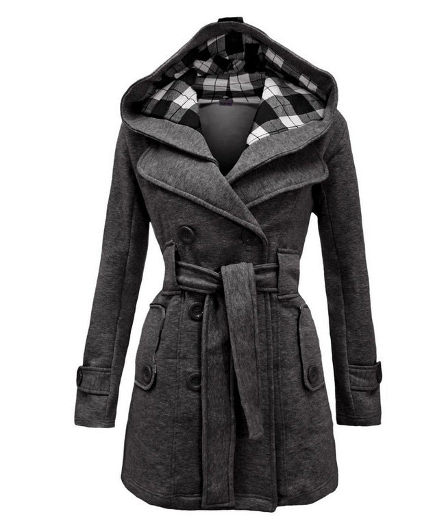 Women Elegant and Comfortable Short Transition Jacket with Hood Lune London