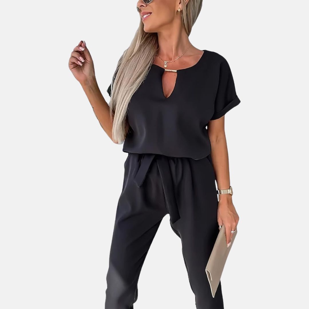 Lune London | Elegant, Festive Short Sleeve Women's Jumpsuit for Summer