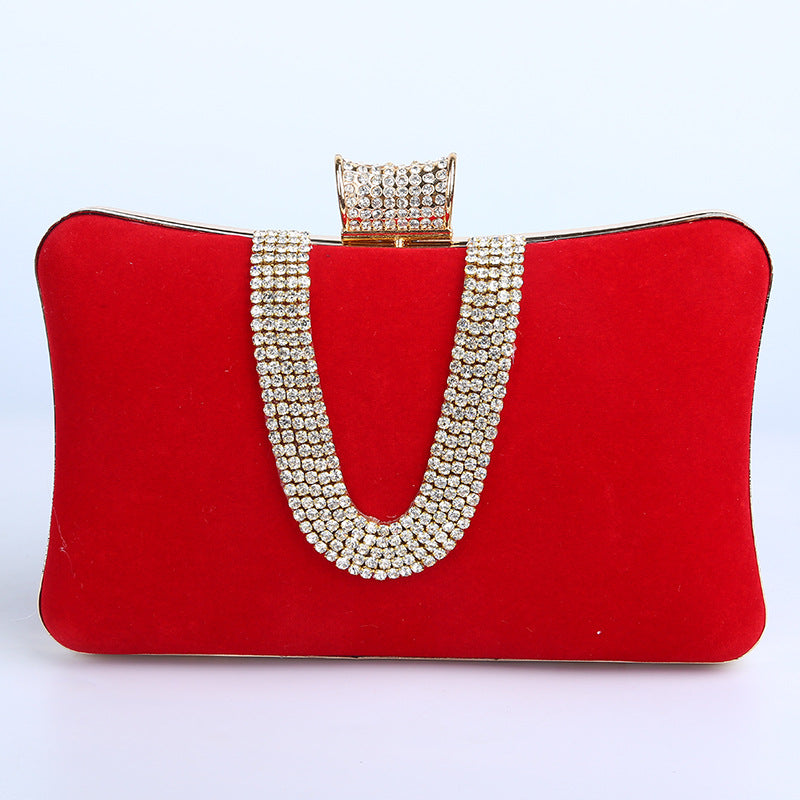 Lune London | Shaped Diamond Suede Bag