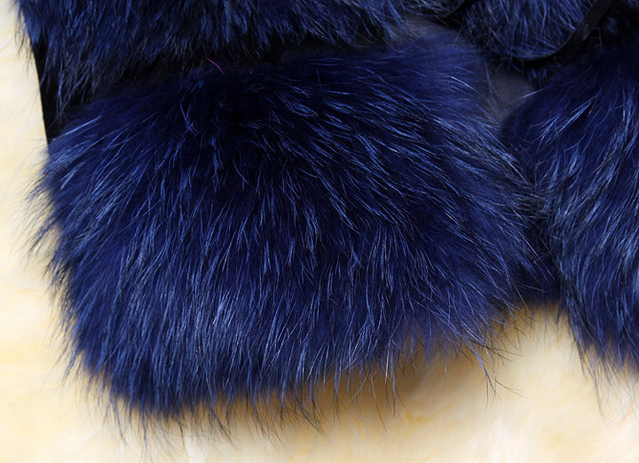 Ladies Elegant Faux Fur Jacket with Fitted Cut and Refined Details Lune London