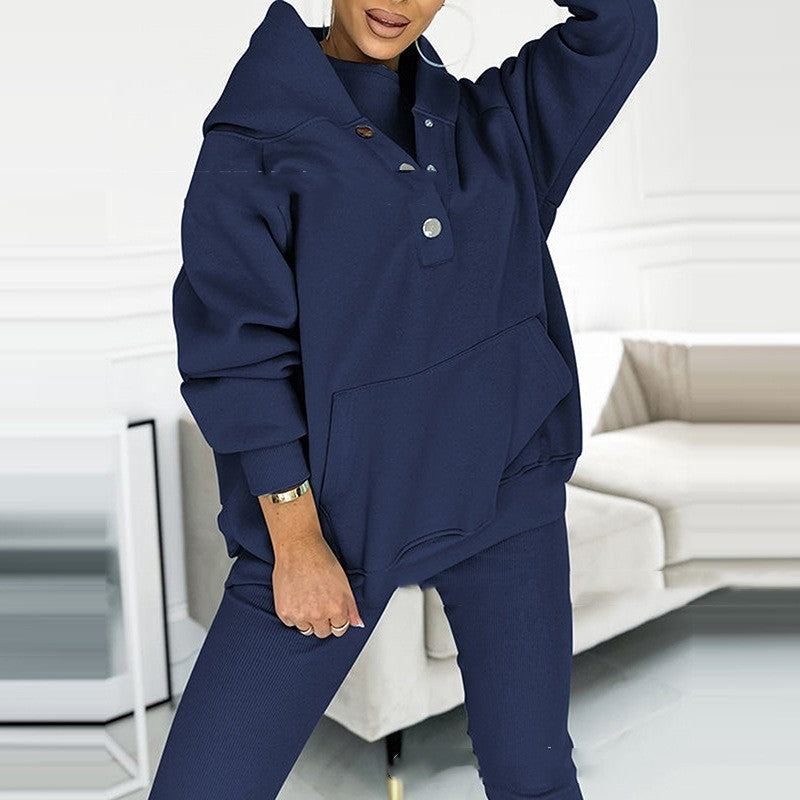 Lune London | 3-piece women's sports set with oversized sweatshirt and slim pants