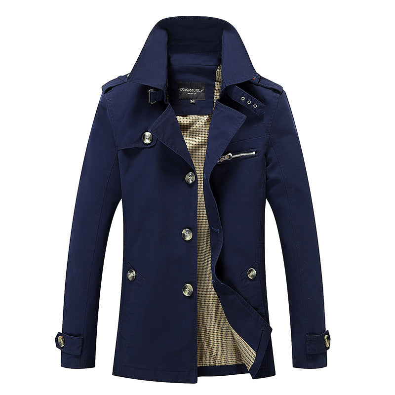 Casual trench coat for men with practical pockets and modern design Lune London