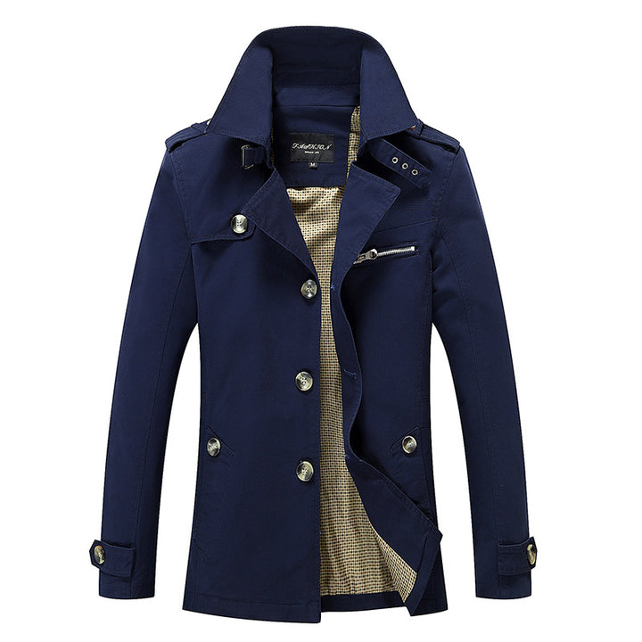 Casual trench coat for men with practical pockets and modern design Lune London