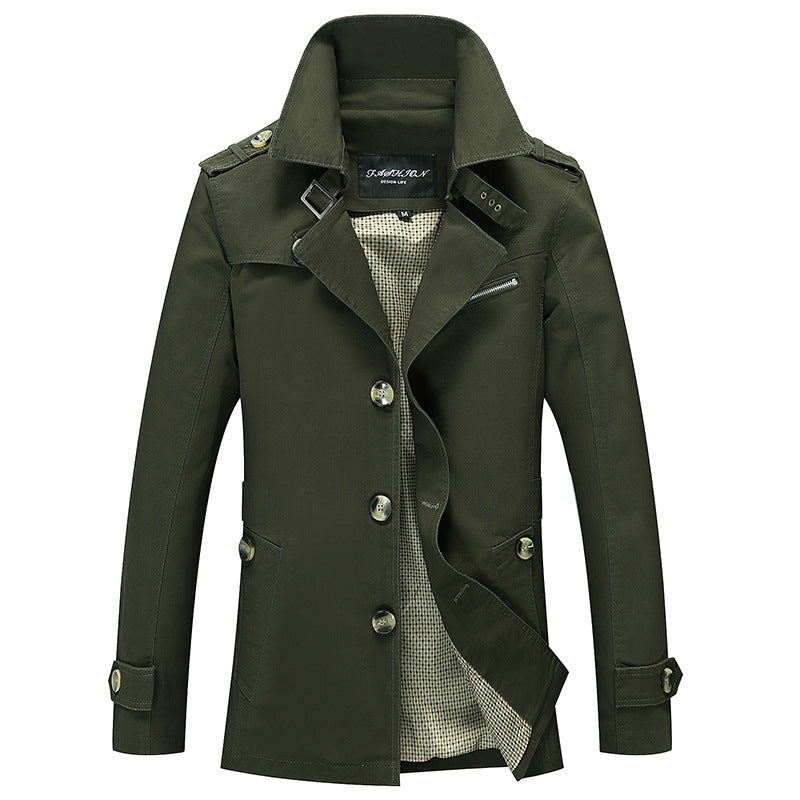 Casual trench coat for men with practical pockets and modern design Lune London