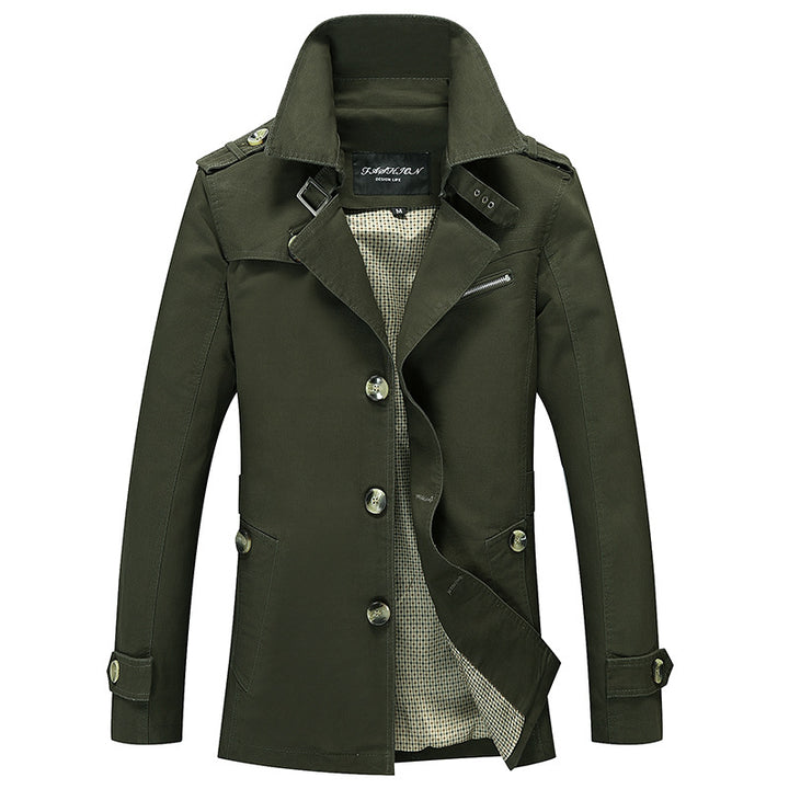 Casual trench coat for men with practical pockets and modern design Lune London