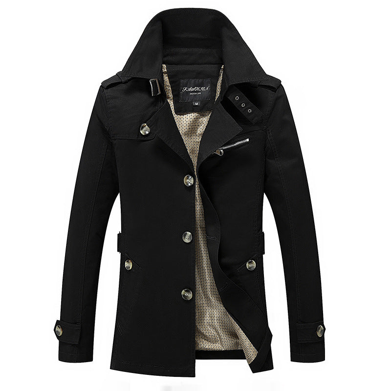 Casual trench coat for men with practical pockets and modern design Lune London