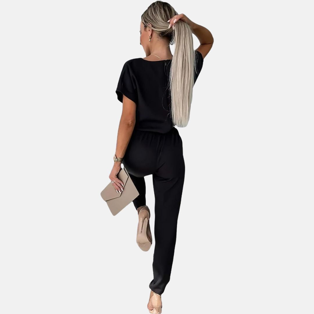 Lune London | Elegant, Festive Short Sleeve Women's Jumpsuit for Summer