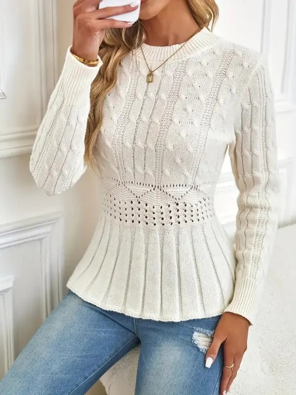 Lune London | Cozy stylish chunky knit sweater with round neckline