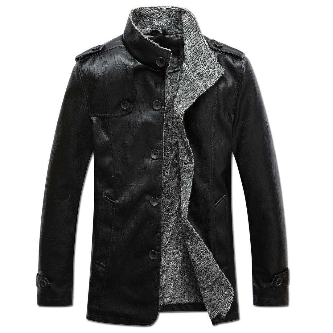 Trendy leather jacket for men with warm fleece lining Lune London