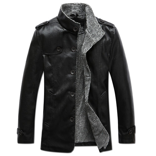 Trendy leather jacket for men with warm fleece lining Lune London