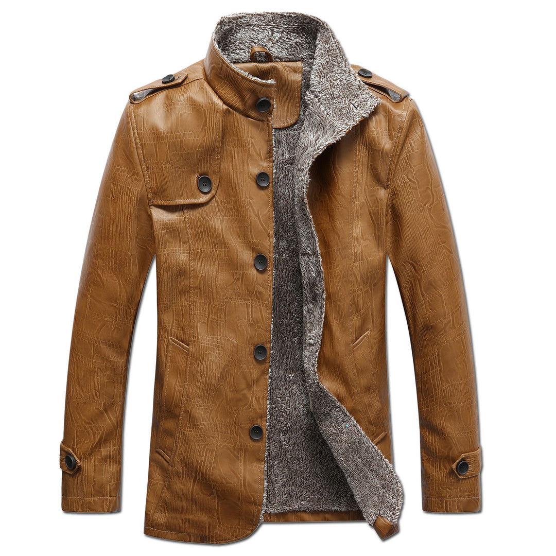 Trendy leather jacket for men with warm fleece lining Lune London