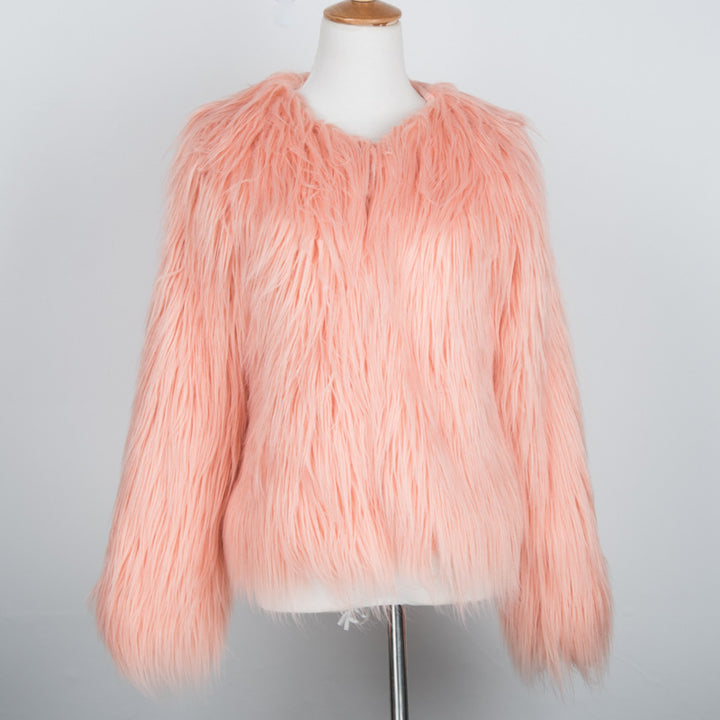 Ladies Short Plush Jacket with a Stylish Cut and a Soft Fur Feel Lune London