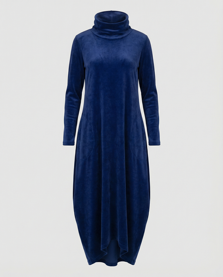 Women’s Velvet Dress with Pockets – Elegant & Comfortable | Lune London