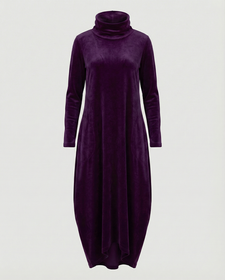 Women’s Velvet Dress with Pockets – Elegant & Comfortable | Lune London