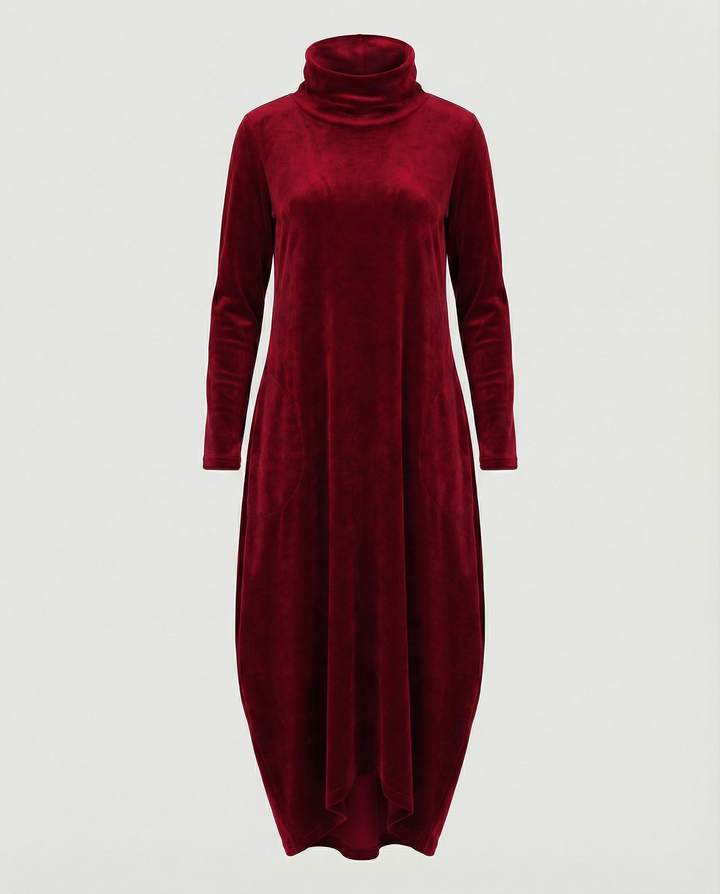Women’s Velvet Dress with Pockets – Elegant & Comfortable | Lune London