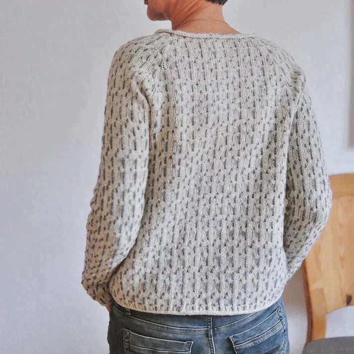 Lune London | Gray boat neck sweater - Elegant and comfortable women's clothing